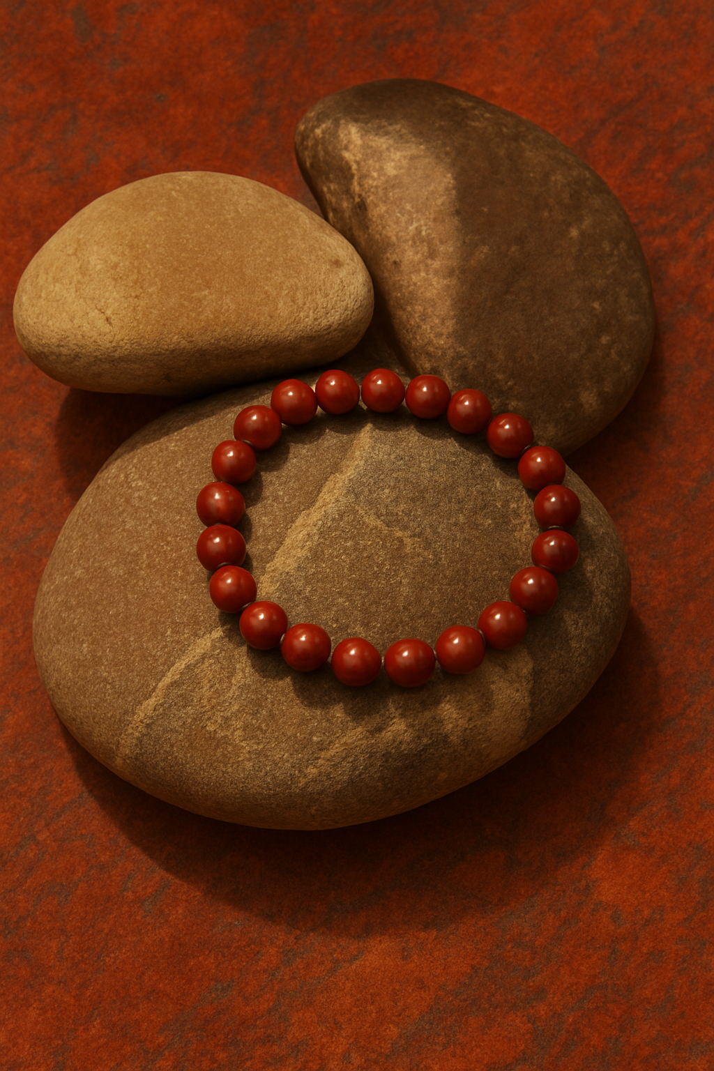Natural Red Jasper Strength Bracelet